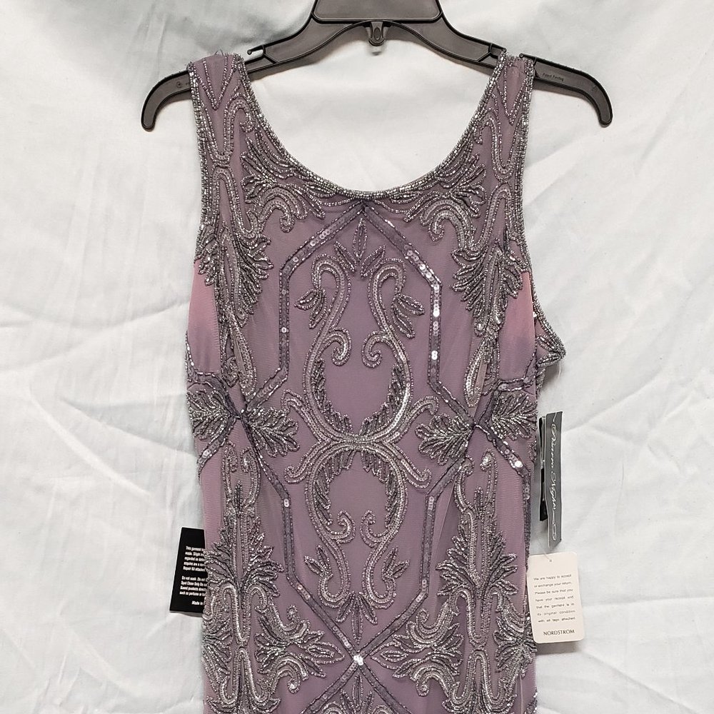 Lavender Beaded Sheath Tank Style Dress